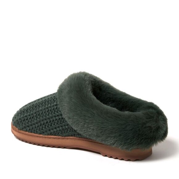 Dearfoams Women's Hannah Festive Knit Clog House Shoe Slipper - Picture 3 of 7